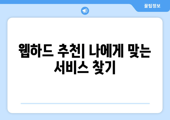 티비위키 대안으로 웹하드 이해하기