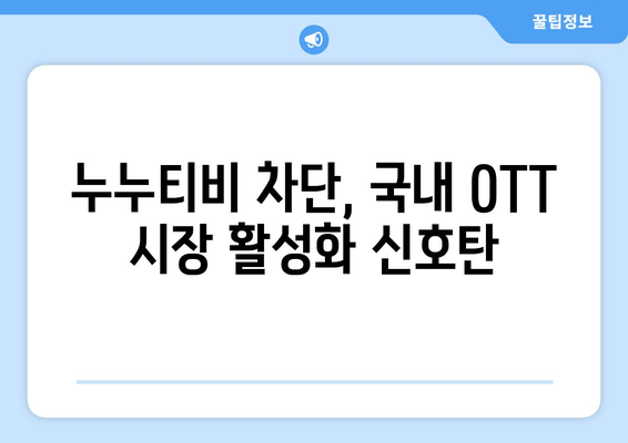 누누티비 차단 이후, 국산 OTT 이용자 수 증가