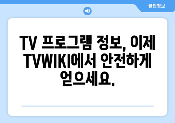 TVWIKI를 통한 TV 프로그램 편성표와 보안