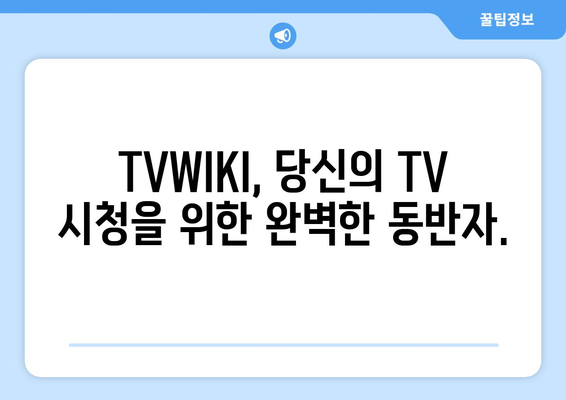 TVWIKI를 통한 TV 프로그램 편성표와 보안