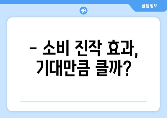 25만원 지원금 지급의 경기 부양 효과