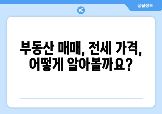 현재 부동산 시세 파악하기