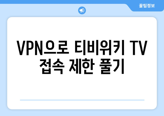 티비위키 TV에서 우회 방법