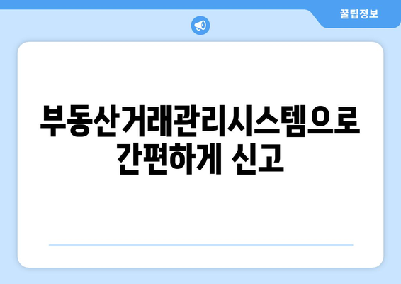 전세/월세 주택 부동산 신고필증 발급: 부동산거래관리시스템을 활용해보세요