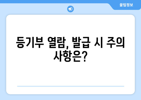 부동산 등기부 열람과 발급 절차 파악하기