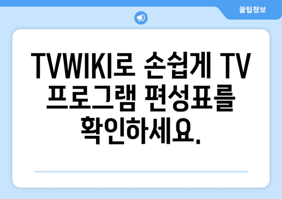 TVWIKI를 통한 TV 프로그램 편성표와 보안