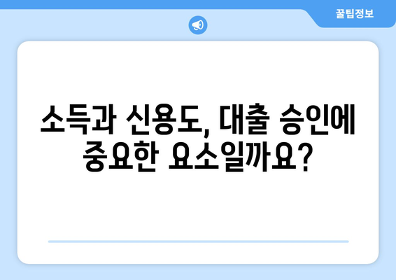 부동산 담보 대출 승인 기준 및 조건