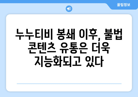 제2의 누누티비 봉쇄: 불법 콘텐츠 유통 업체에 의무 부과