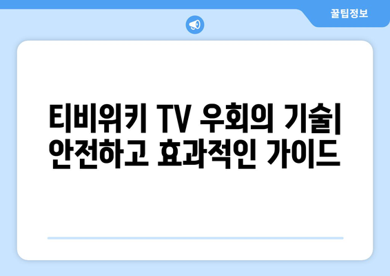 티비위키 TV 우회 방법 탐구