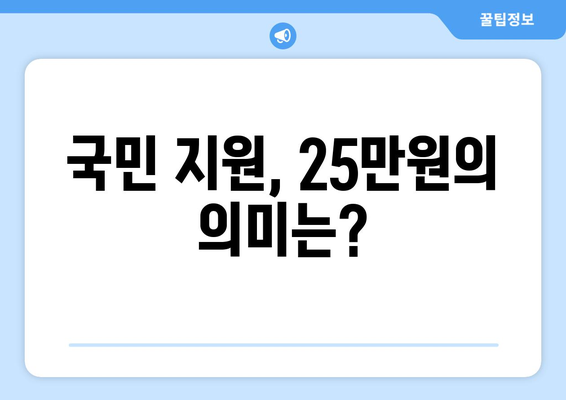 이재명의 25만원 지원금 법 국회 통과