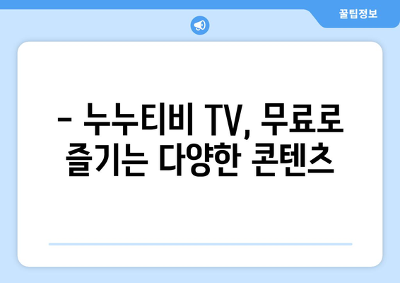 누누티비 TV: 개요 및 서비스 정보