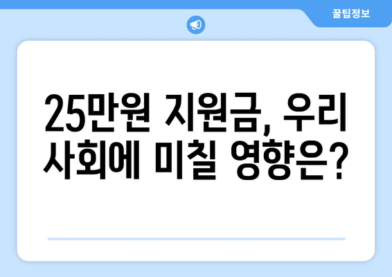 25만원 민생회복 지원금, 찬반 갈등