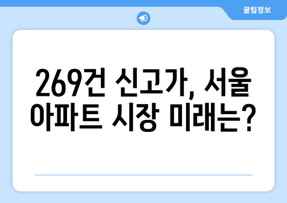 269건의 신고가 거래: 서울 아파트 시장 과열 징후? | 부동산 시장 동향