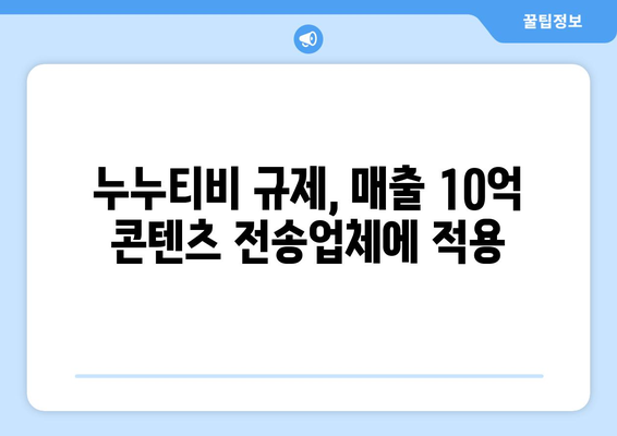 매출 10억 콘텐츠전송업체에 누누티비 규제 의무 부과