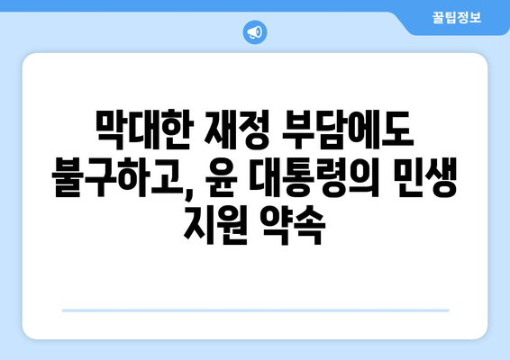 윤 대통령의 민생 지원금 지급 시사와 야권 반응