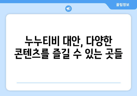 누누티비 대체 서비스 추천