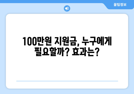 이재명 민생회복지원금: 매표행위인가?