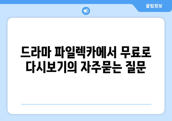 드라마 파일렉카에서 무료로 다시보기