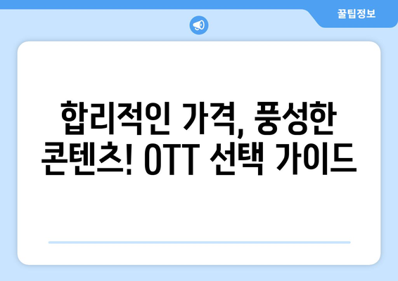 누누티비 대신, 매달 4천원으로 OTT 보는 방법