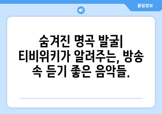 티비위키를 통해 제공되는 음악 콘텐츠