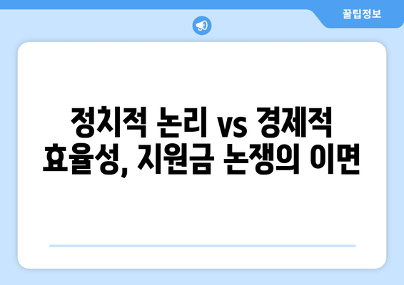 민생 회복 지원금 25만 원 논쟁의 핵심