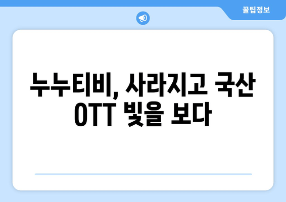 누누티비 차단 이후, 국산 OTT 이용자 수 증가