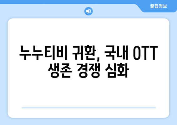 누누티비 재등장, 국산 OTT 업계의 우려