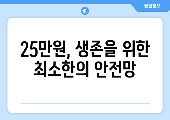 인플레이션 시대에 25만원 기본 소득의 필요성