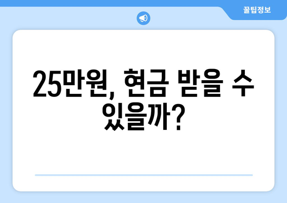 이재명의 25만원 지원금: 현금 대신 처분 가능 법적 조치