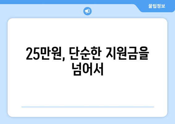 25만원 지원금: 경제적 지원인가, 정치적 수단인가?