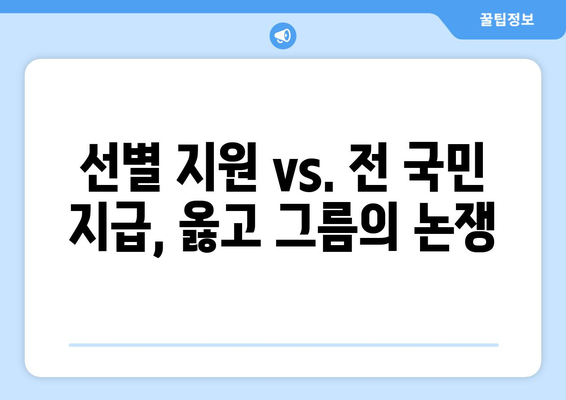 민생회복지원금 25만원: 논란의 여지 있는 공약