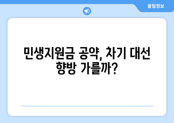 이재명, 차기 대선을 노린 민생지원금 공약