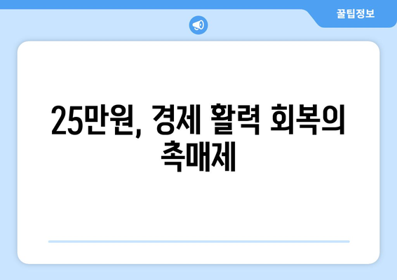 25만원 민생 대책: 백성의 삶을 개선하고 희망을 되살리기