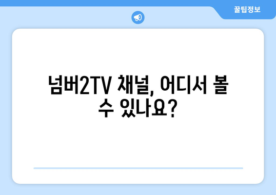 스포츠티비2TV: 넘버2TV 채널 정보