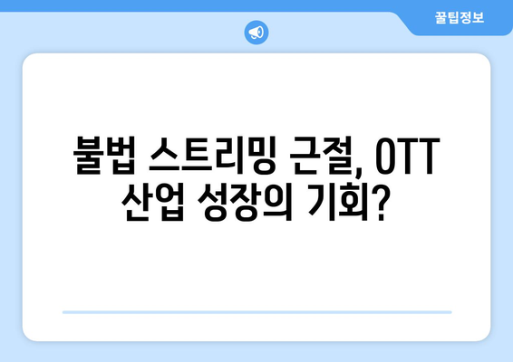 누누티비 사이트 폐쇄: OTT 경제효과 분석