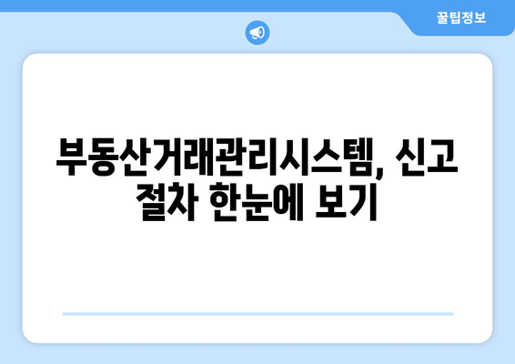 부동산 실거래 신고 방법: 부동산거래관리시스템