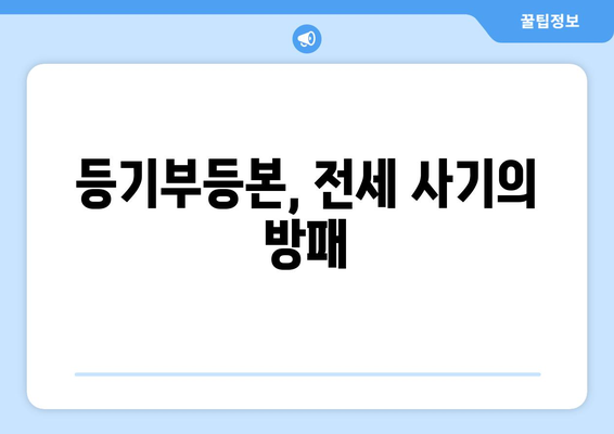 전세 사기 예방에 필수! 등기부등본 확인의 중요성