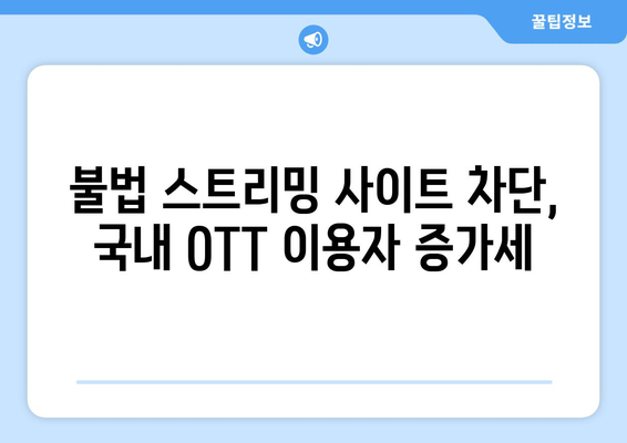 누누티비 2개월 차단, 국산 OTT 수요 증가