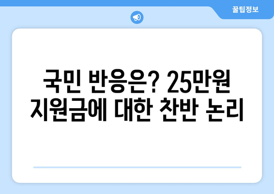 이재명의 25만원 지원금 논란