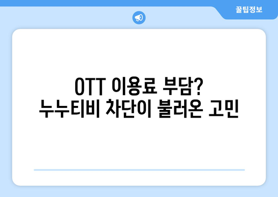 누누티비 차단으로 인한 국산 OTT 사용자 수 급증