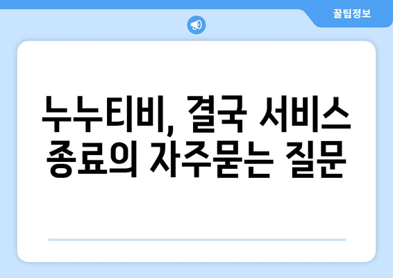 누누티비, 결국 서비스 종료