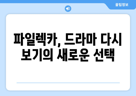 파일렉카에서 무료로 드라마 다시 보기