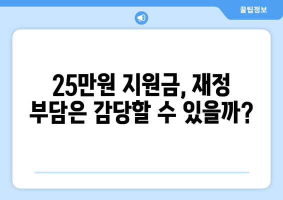 경제 이슈를 짚어보는 시간, 25만원 민생 지원금 논란