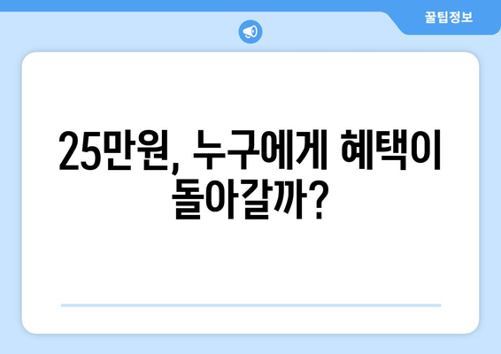 이재명의 25만원 민생지원금, 부당한 책임 떠넘기기?