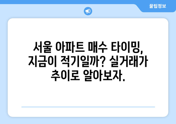 서울 아파트 시장 회복: 실거래가 추이로 본 현황