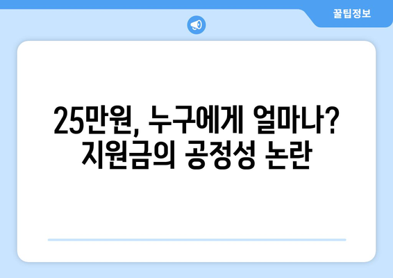 1인당 25만원 지원금: 경제학자들의 평가