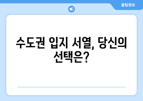 수도권 입지서열 파악 (부동산지인)