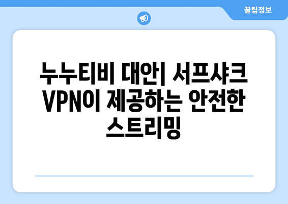 누누티비를 대체하는 서프샤크 VPN의 특징과 순위