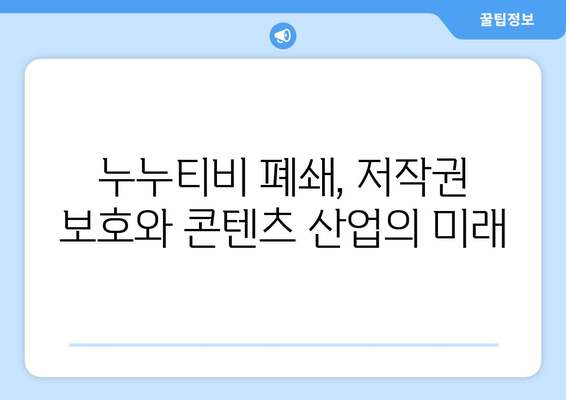 누누티비 폐쇄: OTT 경제에 미치는 영향