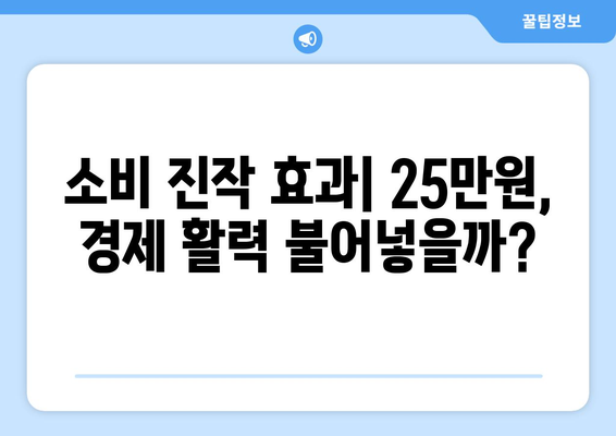 25만원 민생 지원금, 경제에 미치는 영향